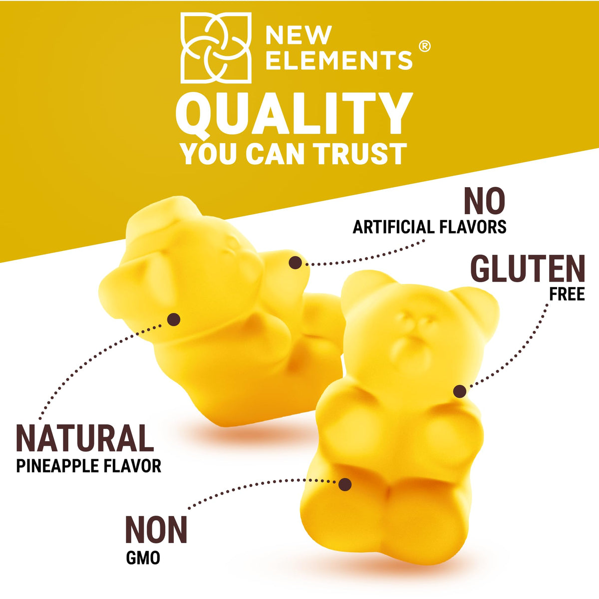 Gummies de magnésium glycinate avec vitamine D3 et K2
