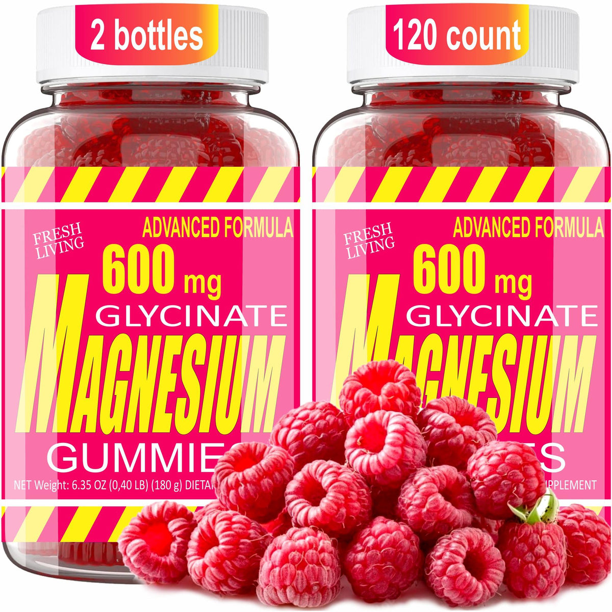 Gummies de Magnésium Glycinate BIZYAC 400mg, vue de face