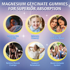 Gummies de Magnésium Glycinate BVIVLOO sur une table