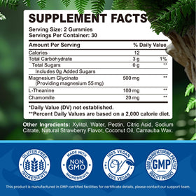 Gummies de magnésium glycinate CFILIHTC, emballage et contenu