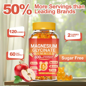 Gummies de magnésium glycinate Cytona 600mg avec fond naturel
