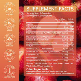 Gummies de magnésium glycinate Cytona 600mg avec un goût de pomme