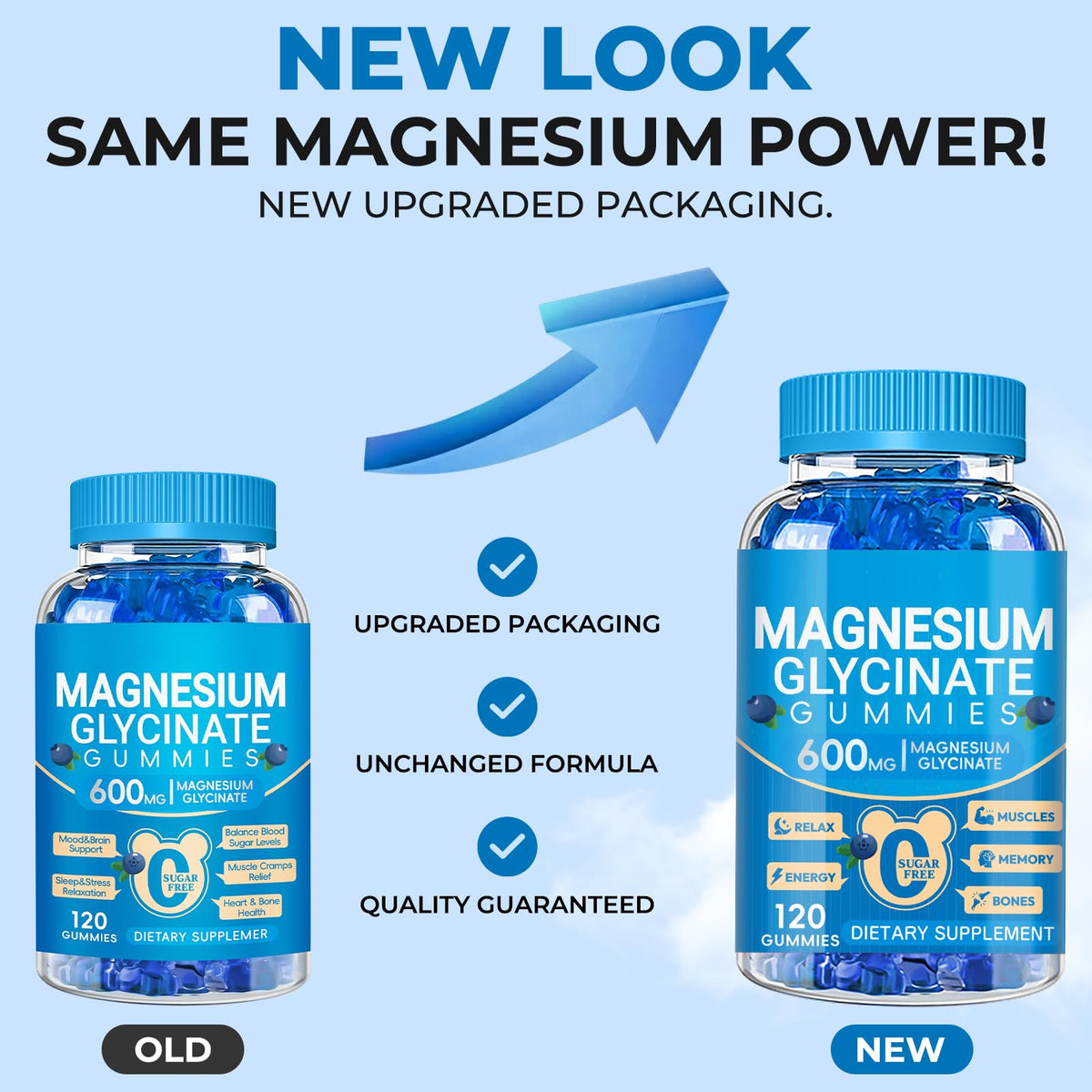 Gummies de magnésium glycinate Cytona avec étiquettes des ingrédients