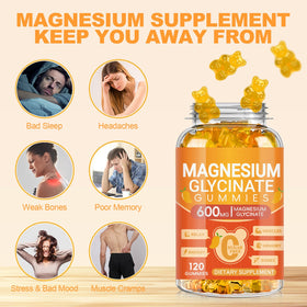 Gummies de magnésium glycinate Cytona avec un fond framboise