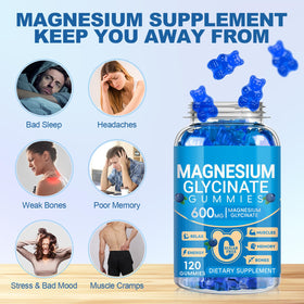 Gummies de magnésium glycinate Cytona avec un verre d'eau
