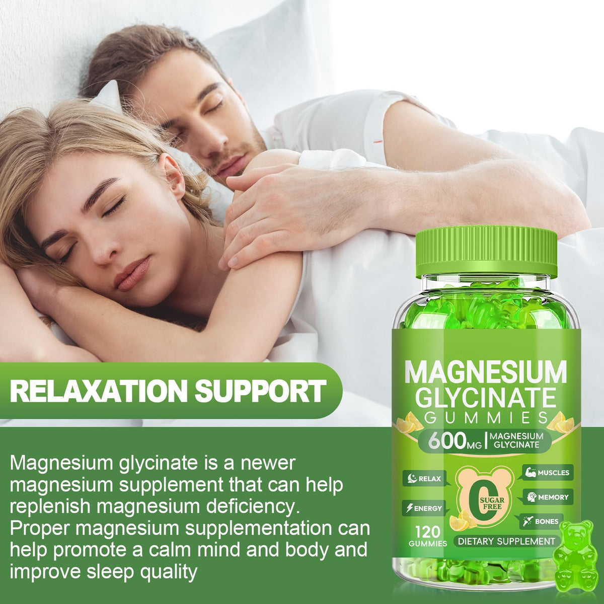 Gummies de magnésium glycinate Cytona dans une main
