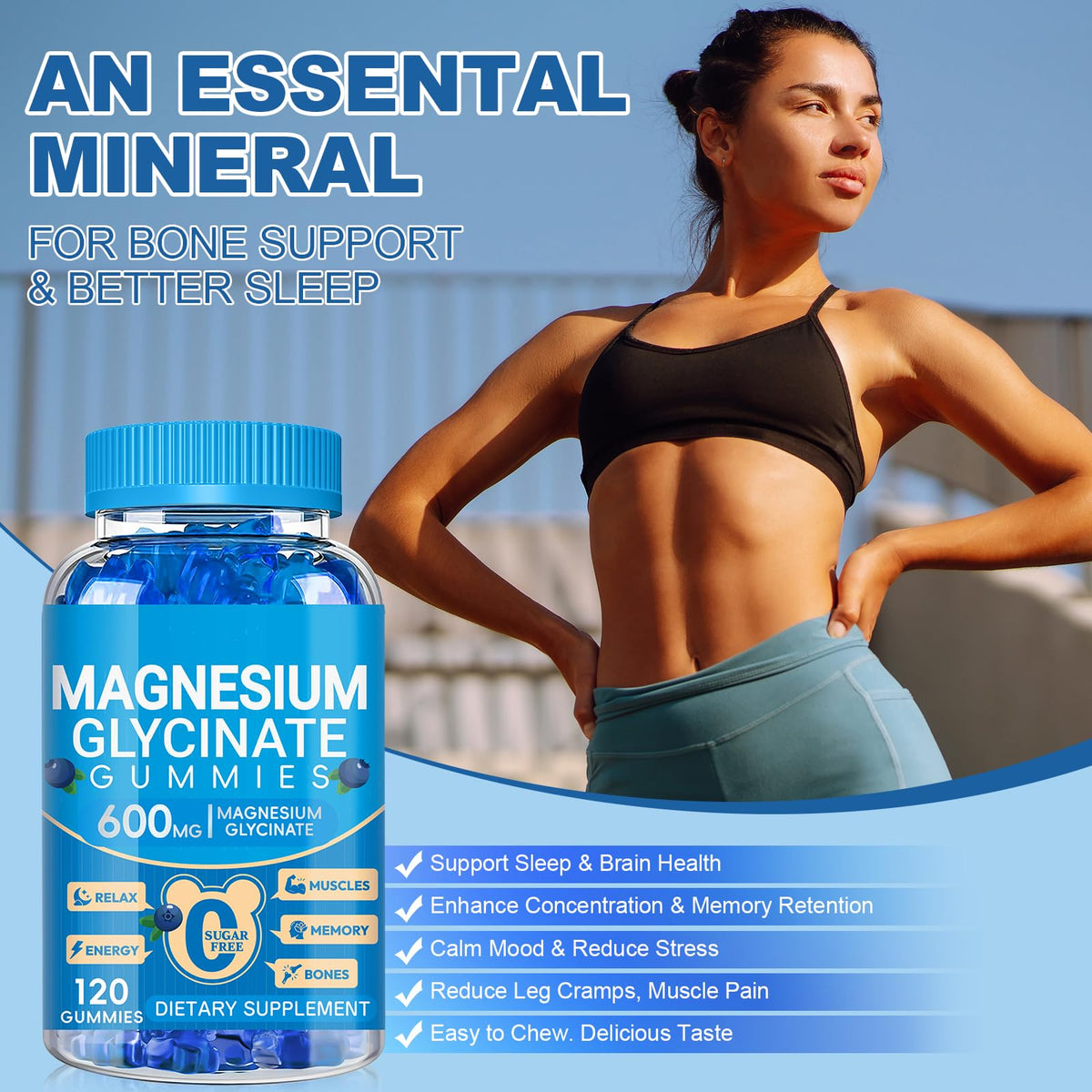 Gummies de magnésium glycinate Cytona dans une main