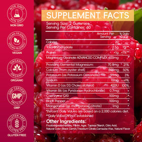 Gummies de magnésium glycinate Cytona, vue de haut avec gummies visibles