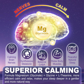 Gummies de magnésium glycinate ELLAMENTZ 500mg 120Ct sur une table