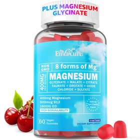 Gummies de magnésium glycinate EnvyCure en pot de 60 pièces