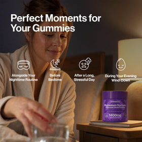 Gummies de magnésium glycinate et citrate kindnature en gros plan