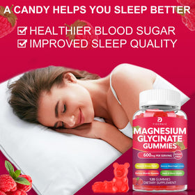 Gummies de magnésium glycinate FIDERNIC avec une vue de la portion