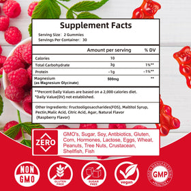 Gummies de Magnésium Glycinate Friymbex avec des framboises