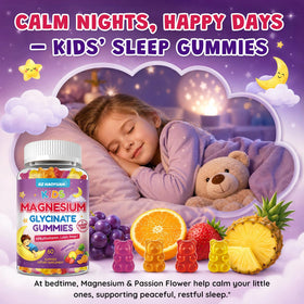 Gummies de magnésium glycinate GZ HAOYUAN montrant les différentes saveurs