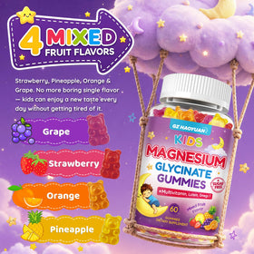 Gummies de magnésium glycinate GZ HAOYUAN ouvertes avec gummies visibles