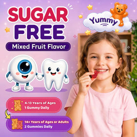Gummies de magnésium glycinate GZ HAOYUAN sur une table avec des fruits