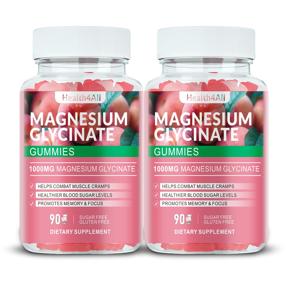 Gummies de magnésium glycinate Health4All, 180 pièces, vue de face