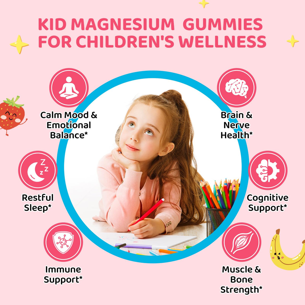 Gummies de magnésium glycinate Hovika, présentation des gummies sur une table