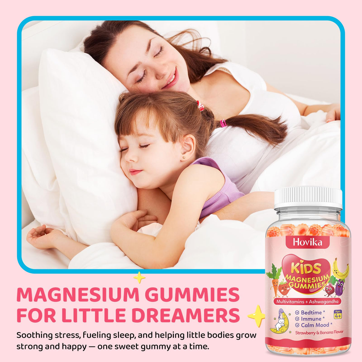 Gummies de magnésium glycinate Hovika, vue arrière du paquet