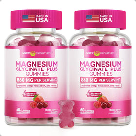 Gummies de magnésium glycinate Inner Brightness 120 comprimés vue de face