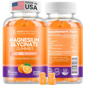 Gummies de magnésium glycinate Inner Brightness 600mg, vue de face