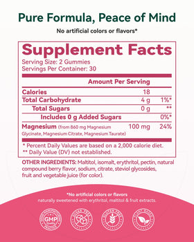 Gummies de magnésium glycinate Inner Brightness avec un fond neutre