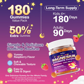 Gummies de magnésium glycinate Meceilays sur un fond coloré