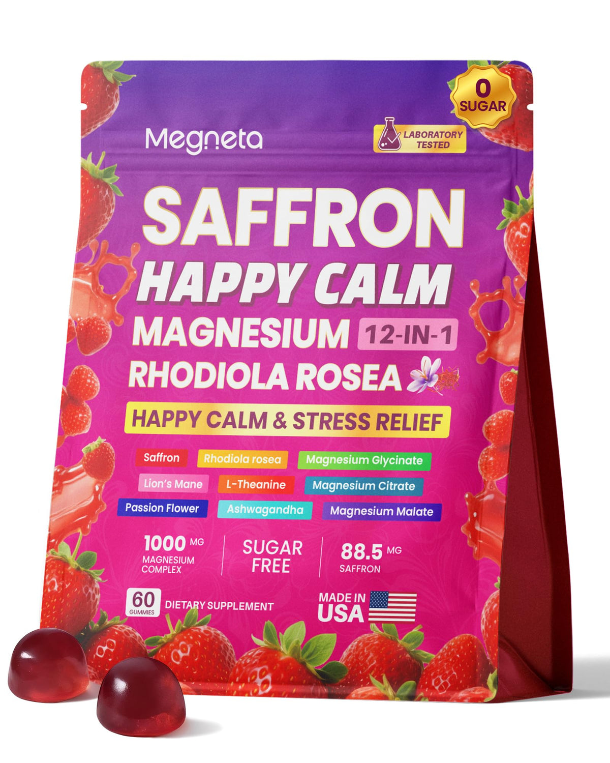 Gummies de Magnésium Glycinate MEGNETA en boîte de 131g