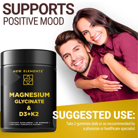 Gummies de magnésium glycinate New Elements en portion