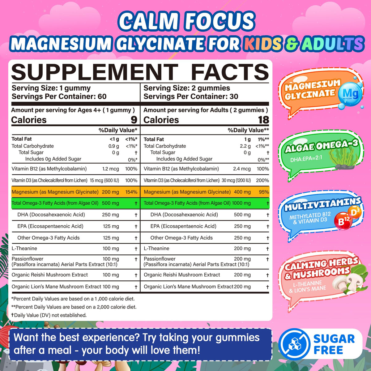 Gummies de magnésium glycinate Nextdia, présentation des gummies avec goût myrtille