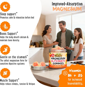 Gummies de magnésium glycinate OH MY CHEWY avec fruits