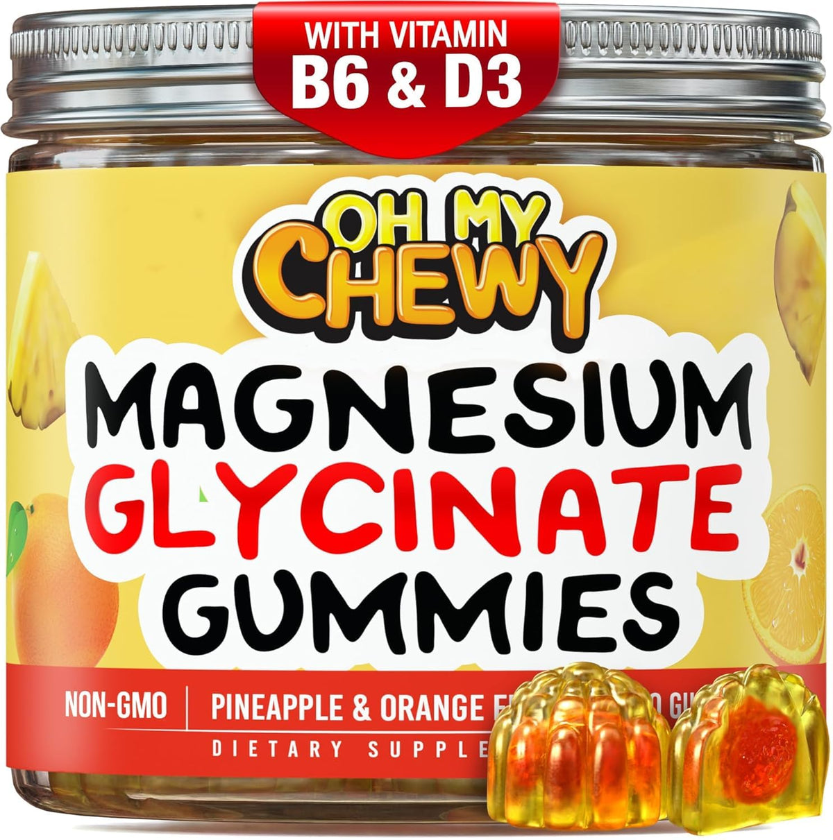 Gummies de Magnésium Glycinate OH MY CHEWY en boîte vue de face