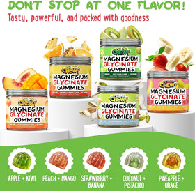Gummies de magnésium glycinate OH MY CHEWY, présentation sur une table