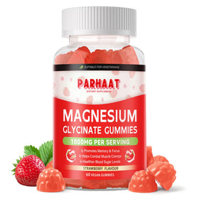 Gummies de magnésium glycinate Parhaat 60 fraise, emballage avant