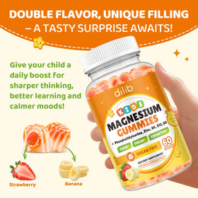 Gummies de magnésium glycinate pour enfants dilib, informations nutritionnelles