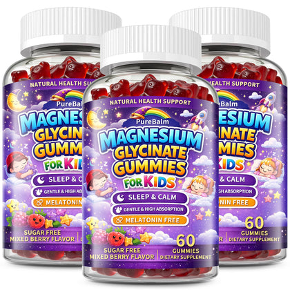 Gummies de magnésium glycinate PureBalm 400mg vue de face
