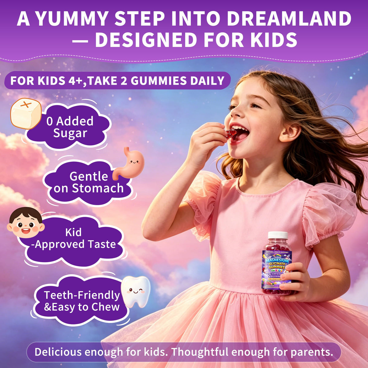 Gummies de magnésium glycinate PureBalm à côté d'autres compléments alimentaires