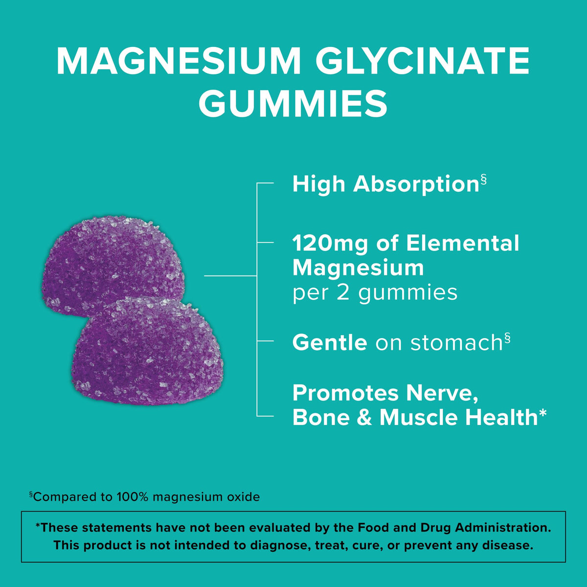 Gummies de magnésium glycinate Qunol, détail du goût de baies mélangées