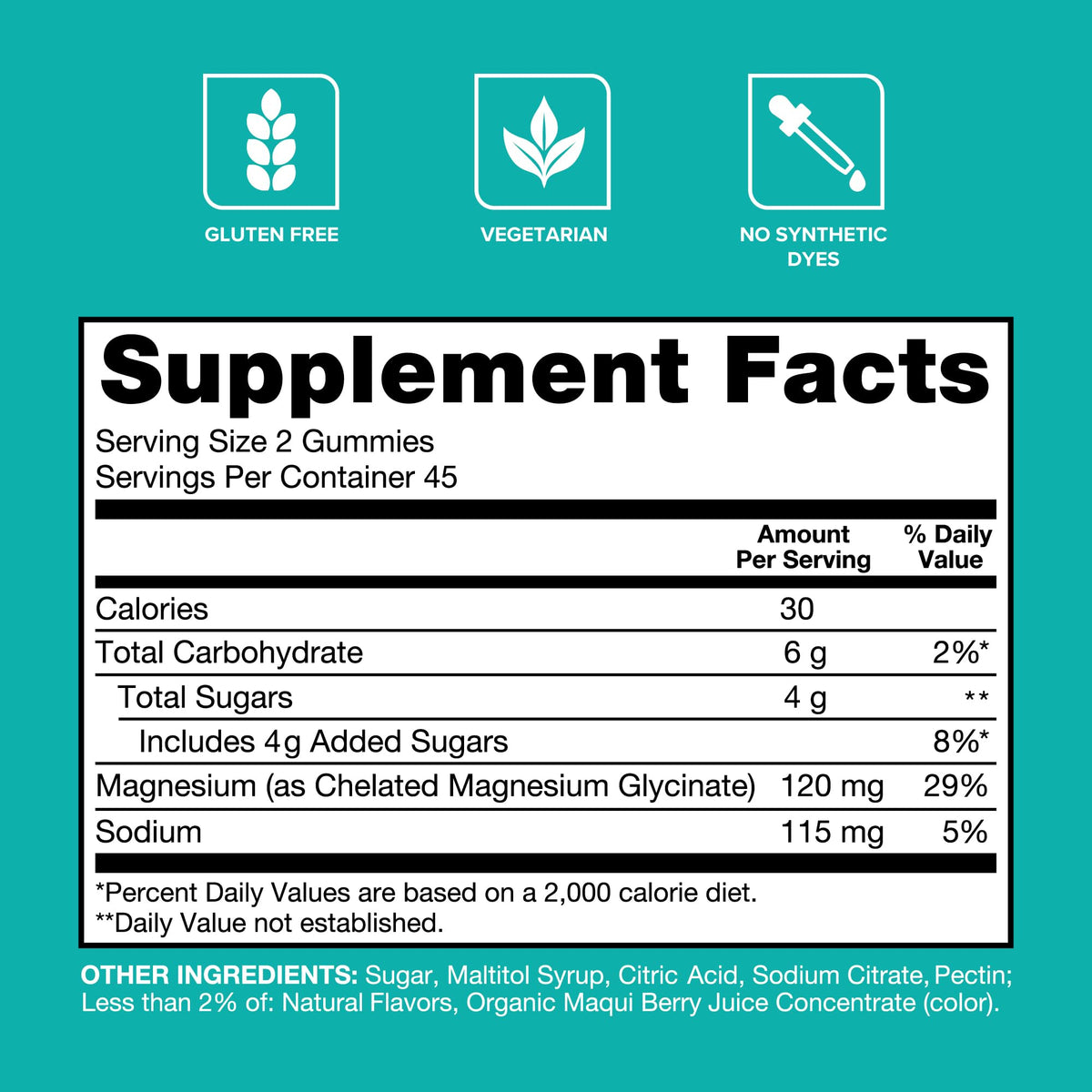 Gummies de magnésium glycinate Qunol, format pratique