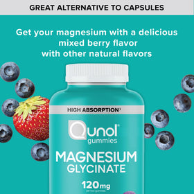 Gummies de magnésium glycinate Qunol, vue de côté