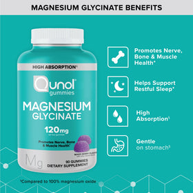 Gummies de magnésium glycinate Qunol, vue de face