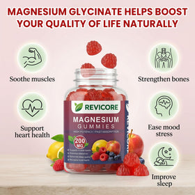 Gummies de magnésium glycinate REVICORE, vue de près