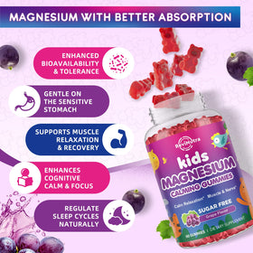 Gummies de magnésium glycinate ReviNutra avec une cuillère pour dosage