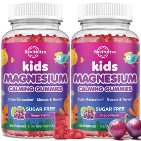 Gummies de magnésium glycinate ReviNutra en paquet de 2, saveur raisin