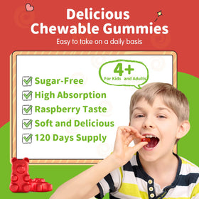 Gummies de Magnésium Glycinate ReviNutra, ingrédients sur l'étiquette