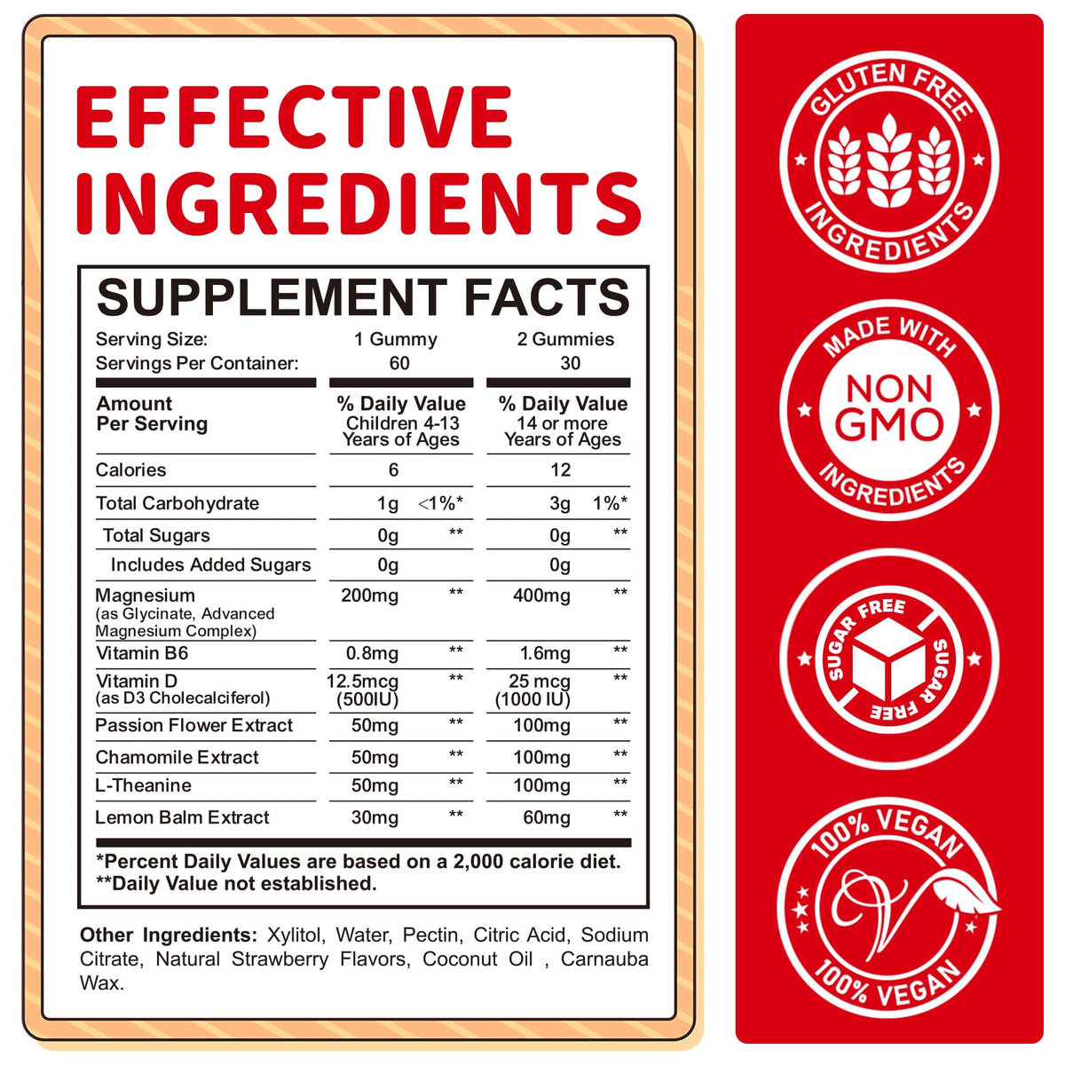Gummies de magnésium glycinate ReviNutra, pot ouvert avec gummies visibles