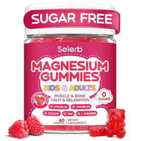 Gummies de magnésium glycinate Selerb en boîte de 60 comprimés