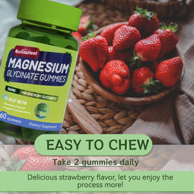 Gummies de magnésium glycinate SmildeHeal montrant la texture