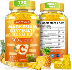 Gummies de magnésium glycinate sudrolove 600mg 120 unités vue de face