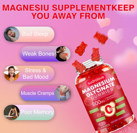 Gummies de magnésium glycinate sudrolove montrant la texture